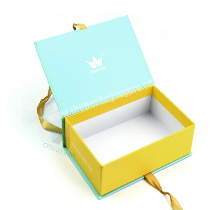 High Quality Chinese Products Colorful Magnetic Gift Boxes With Gold Ribbon