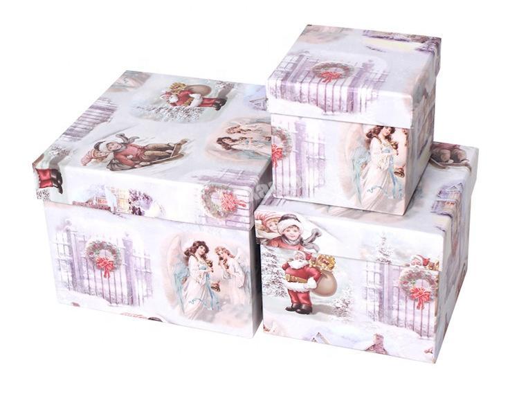 High quality Christmas packaging paper box, heaven and earth cover gift box clamshell gift box customized