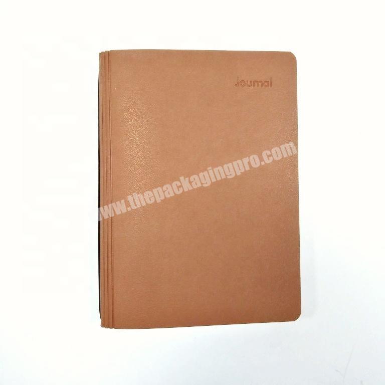 High quality college notebook leather diary customized journal promotional agenda