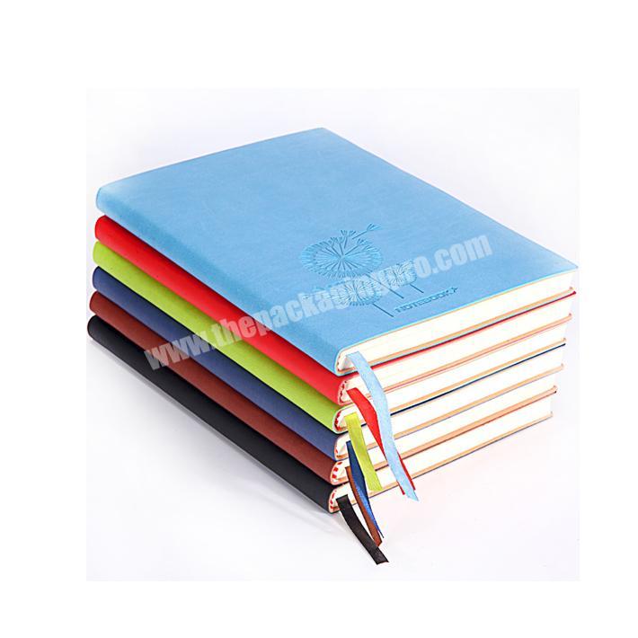High quality custom debossed logo leather notebook notepad