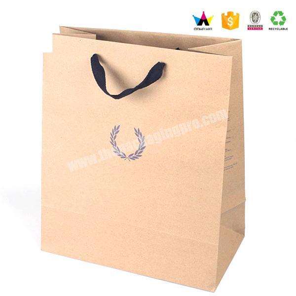 High quality custom design printed shopping kraft paper bag