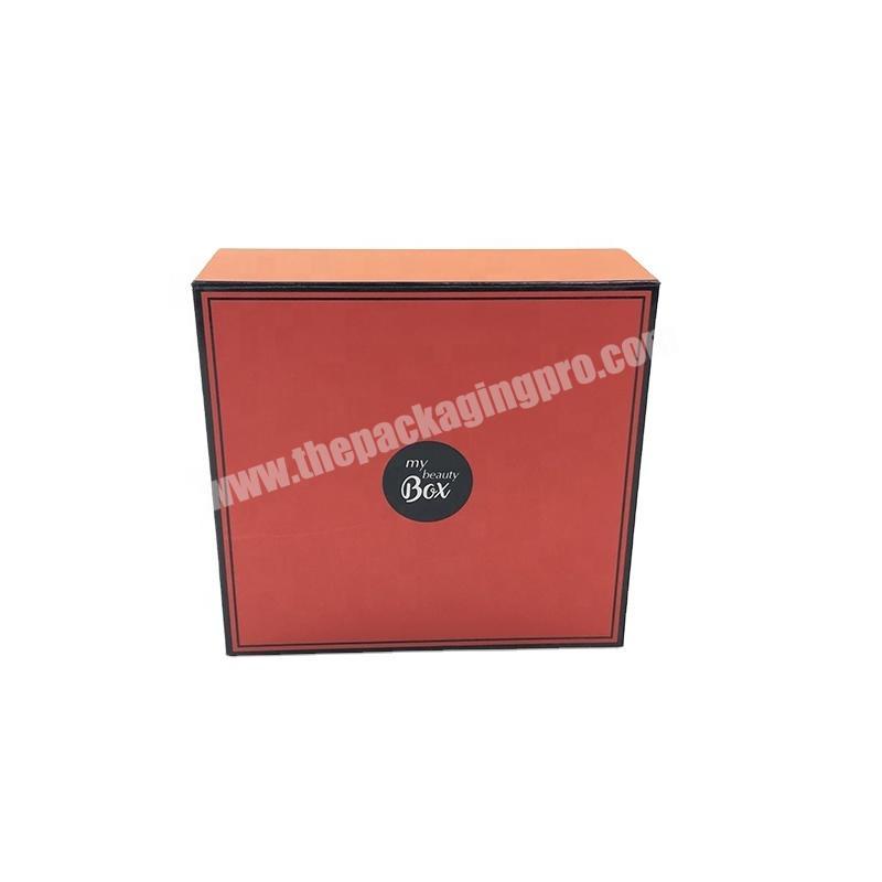 High Quality Custom Logo Orange  Carton Folding  Box Packaging Gift box
