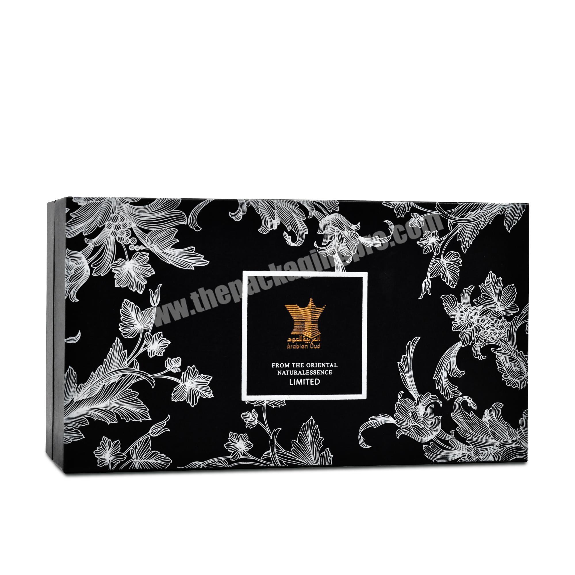 High Quality Custom Logo Paper Packaging Gift Box Cardboard Hard Paper Black Matte Box Packaging Gift Box