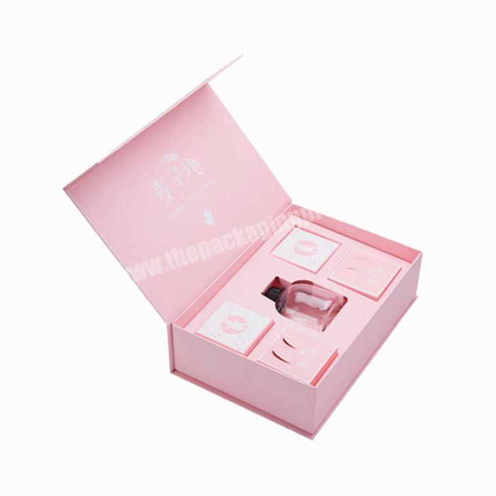 High quality custom logo printing pink paper board paper box packaging for gift packaging solution