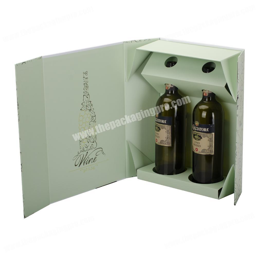 High quality custom luxury single wine glass paper gift box packaging