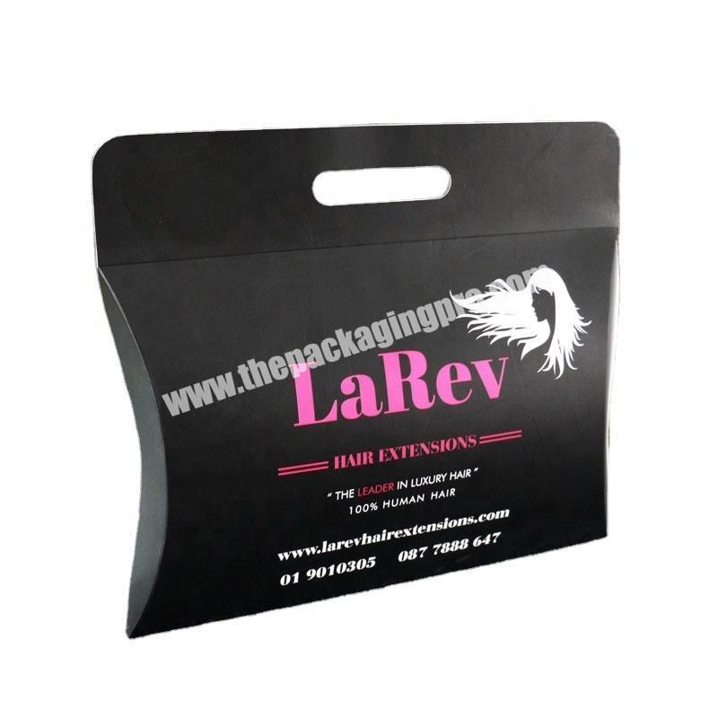 High Quality Custom Made Big Size Hair Extension Box Pillow Packaging box