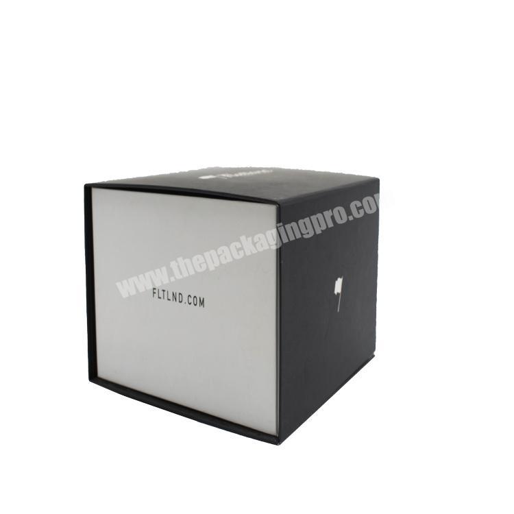 High quality custom matte black soft touch magnetic closure hardboard packaging folding cardboard box