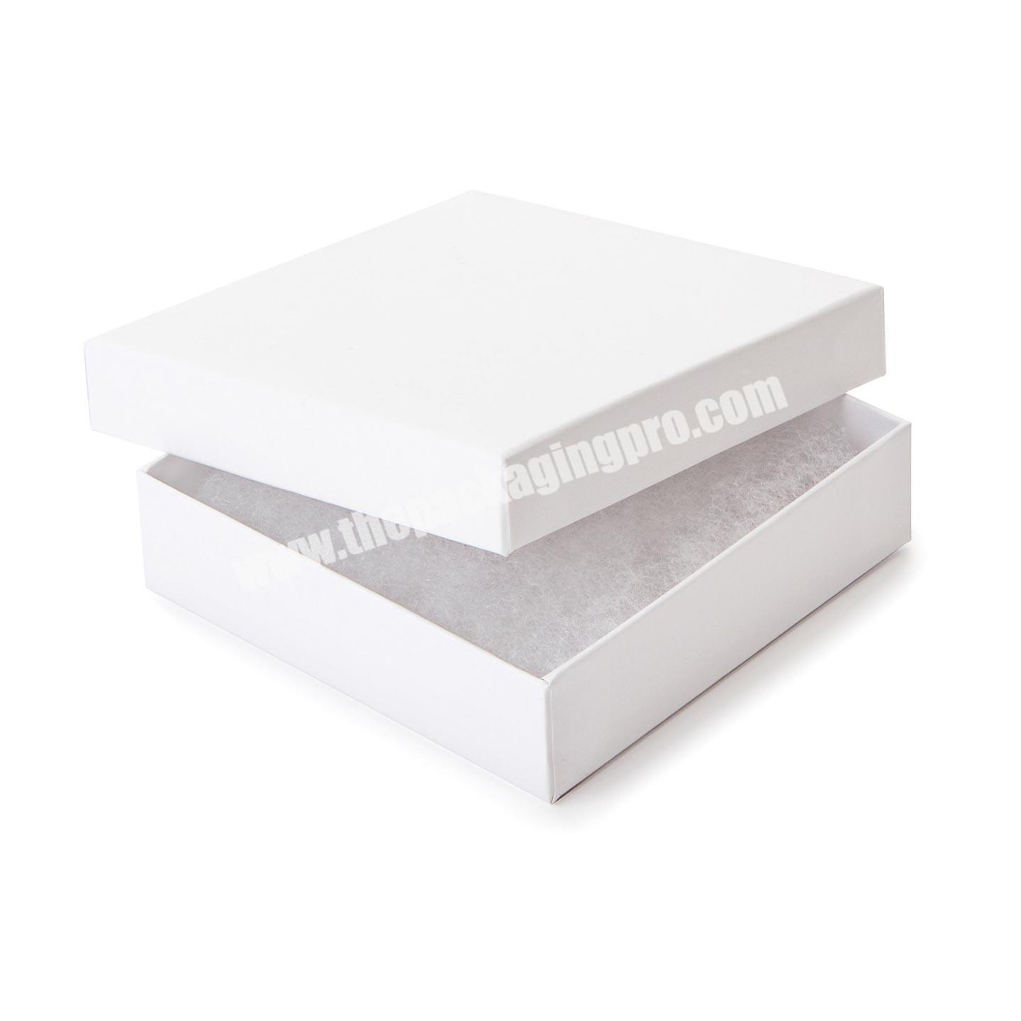 High quality custom matte white jewelry gift packaging box