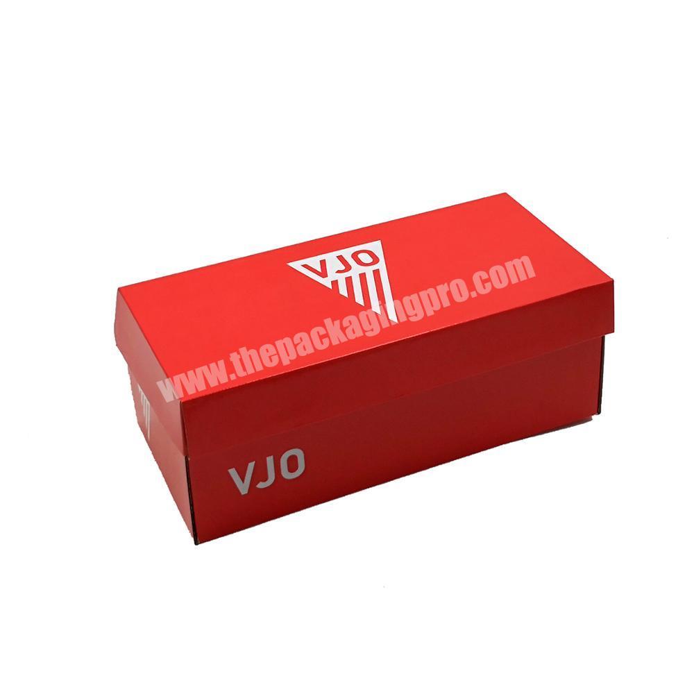 High quality custom print folding corrugated gift paper boxes shoes packaging box