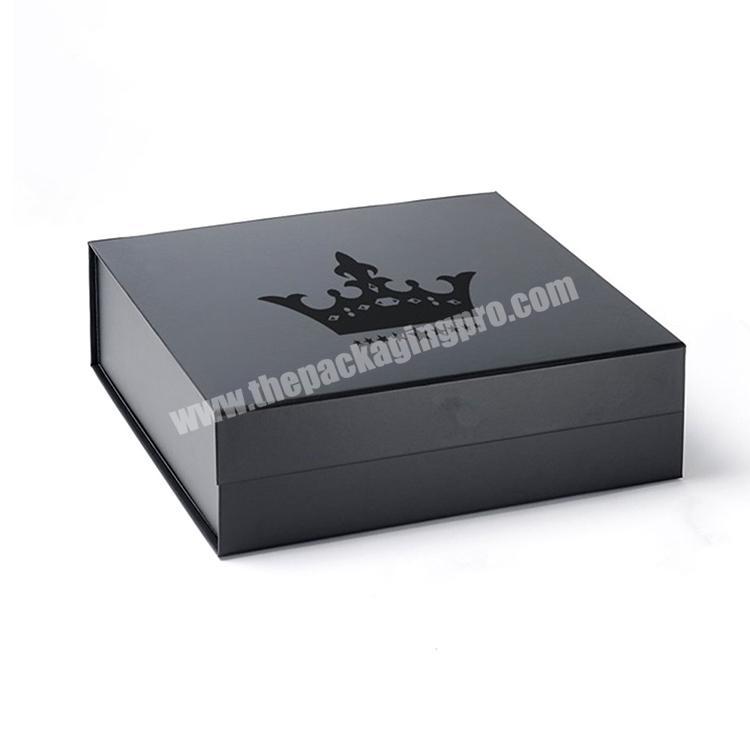 high quality custom rigid  magnetic box matte black
