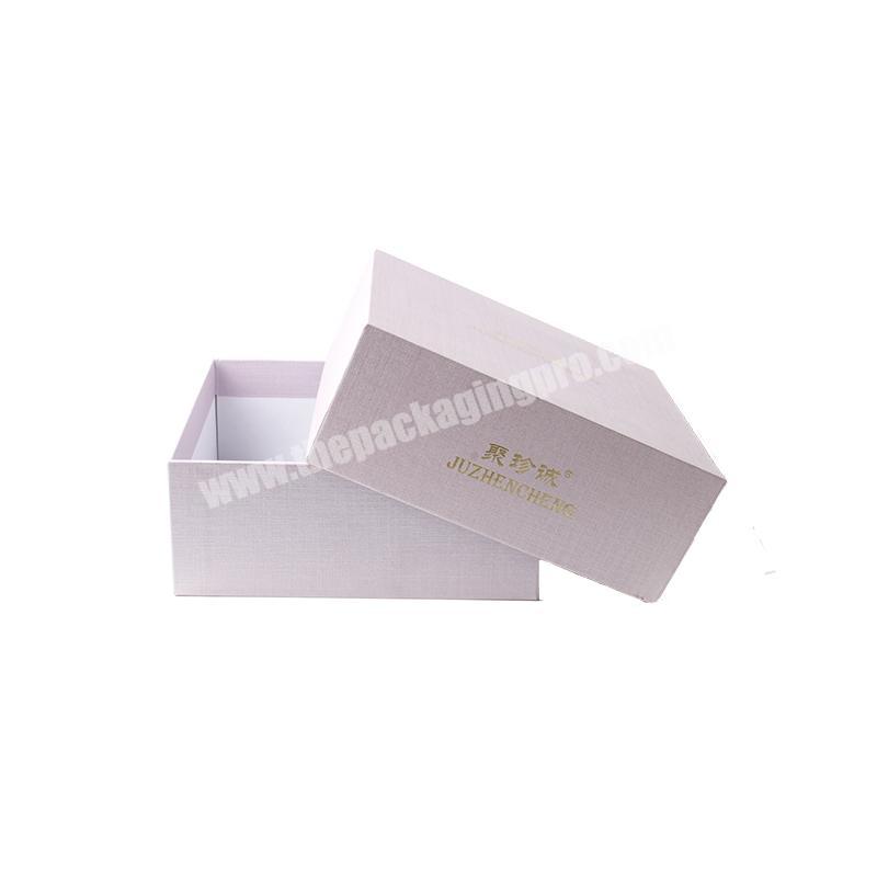High quality custom small lid and base gold stamping jewelry Christmas gift packaging boxes for wedding ring