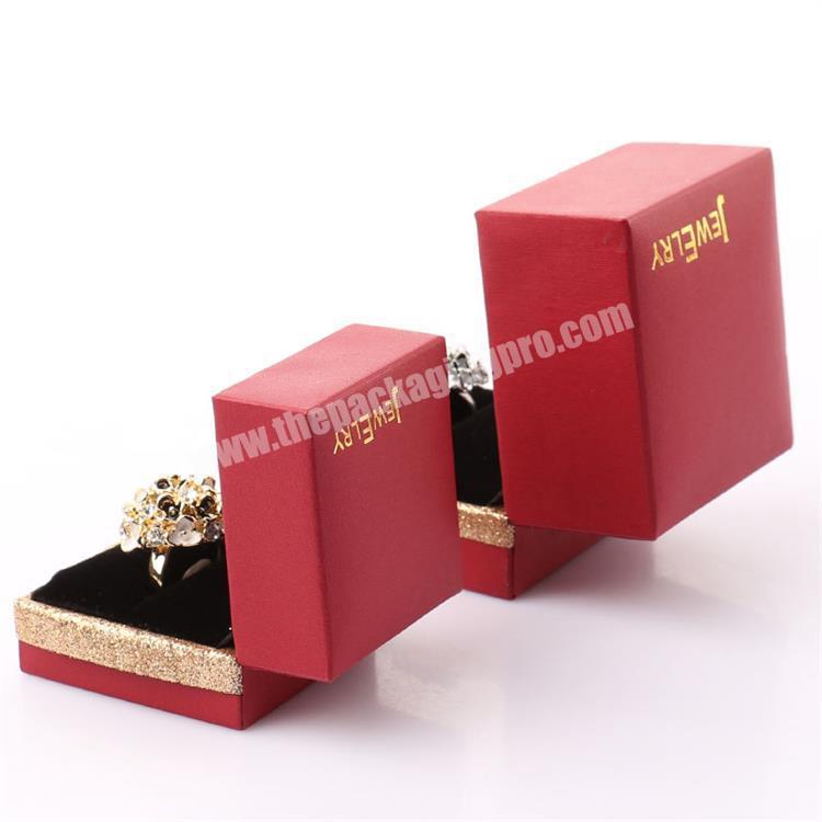 High quality customizable color paper jewelry engagement ring box wholesale