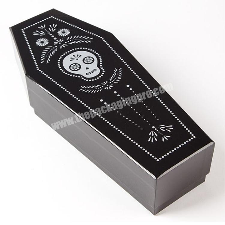 High quality customize brown coffin shape gift box