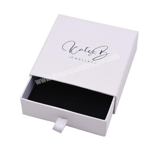 High Quality Customized Luxury Silver Drawer Box Gift Packaging Paper Box For Jewelry Packing