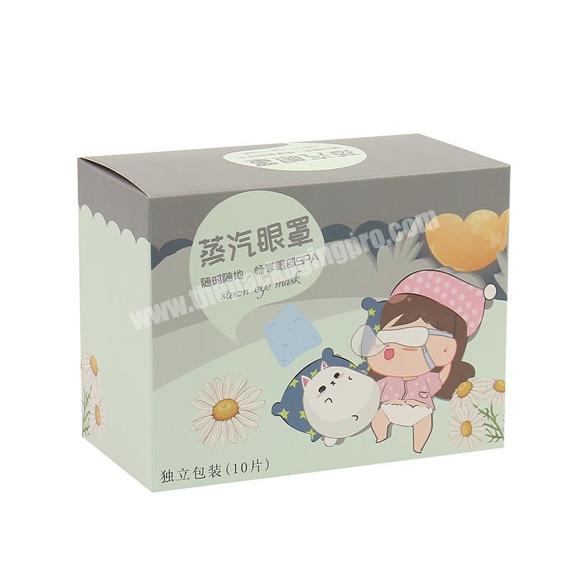 High quality Customized Paper Cardboard Pharmaceutical Packaging Box Steam Eye Mask Packing Box