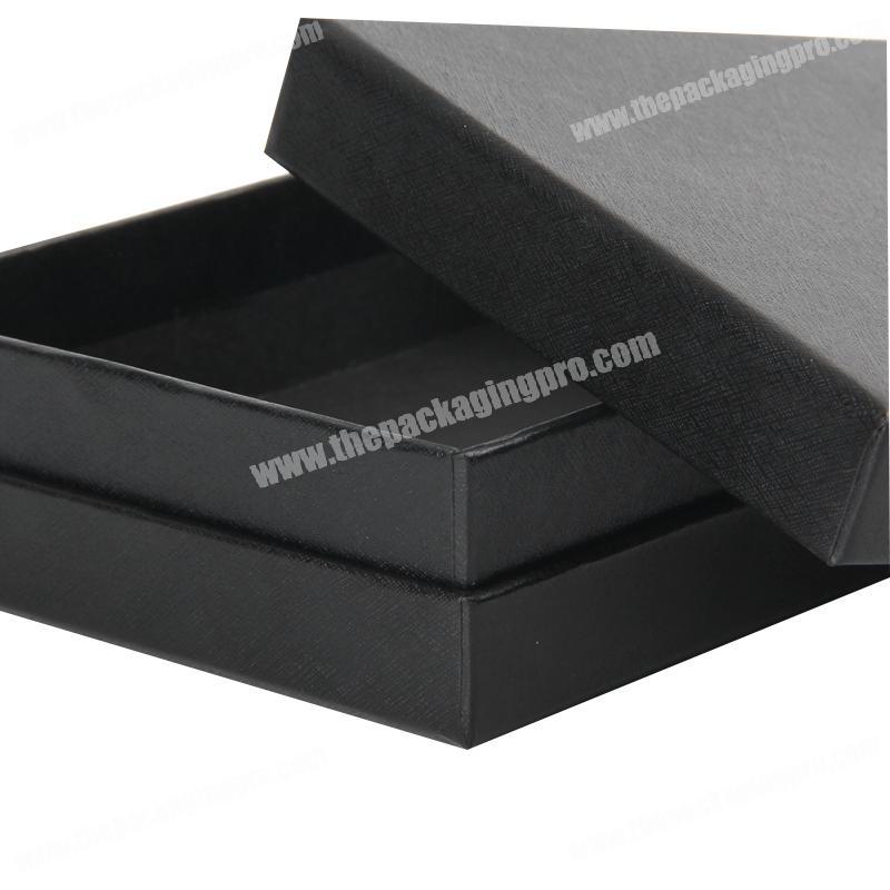 High quality customized printing logo black paperboard jewelry packaging box