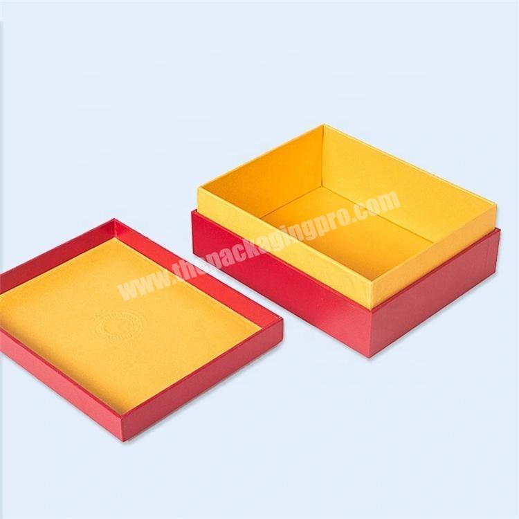 High Quality DIY Factory Price Gift Box Present Surprise Golden Red Color Printing Paper Box Store Box