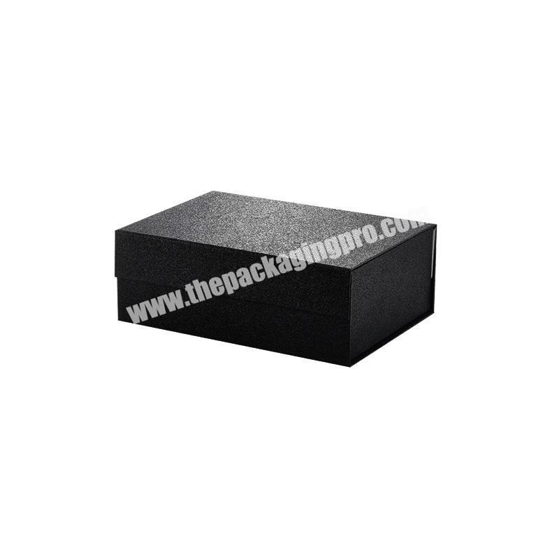 High quality durable packaging boxes for shoes packing garment clothing foldable packing box with magnetic ribbon closure
