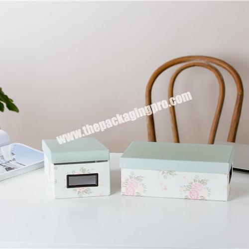 High quality eco-friendly floral pattern multiple sizes storage box set  craft storage box for gift