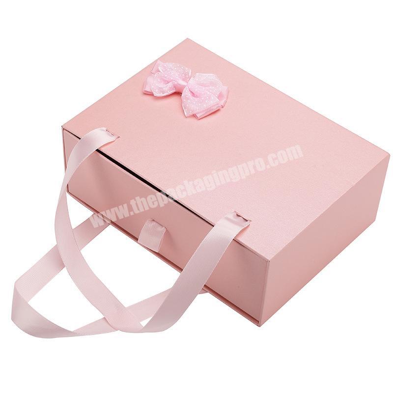 High quality factory drawer slide gift custom luxury cardboard packaging box with handle