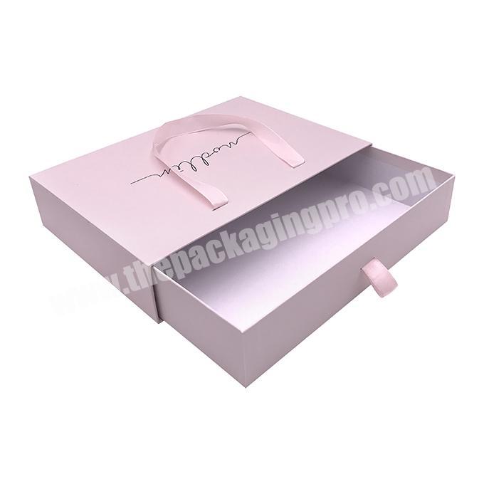 High quality factory luxury black drawer box packaging for swimwear best cardboard large gift