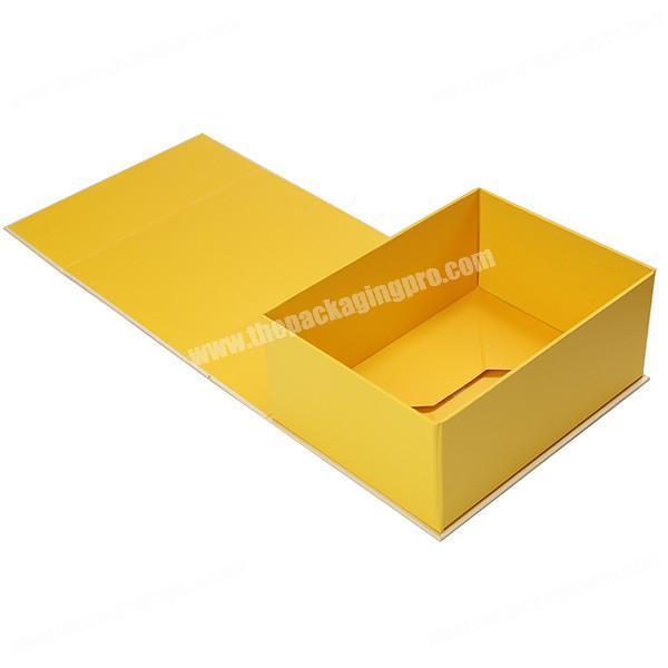 High quality factory price custom printing yellow color colth packaging gift  folding box