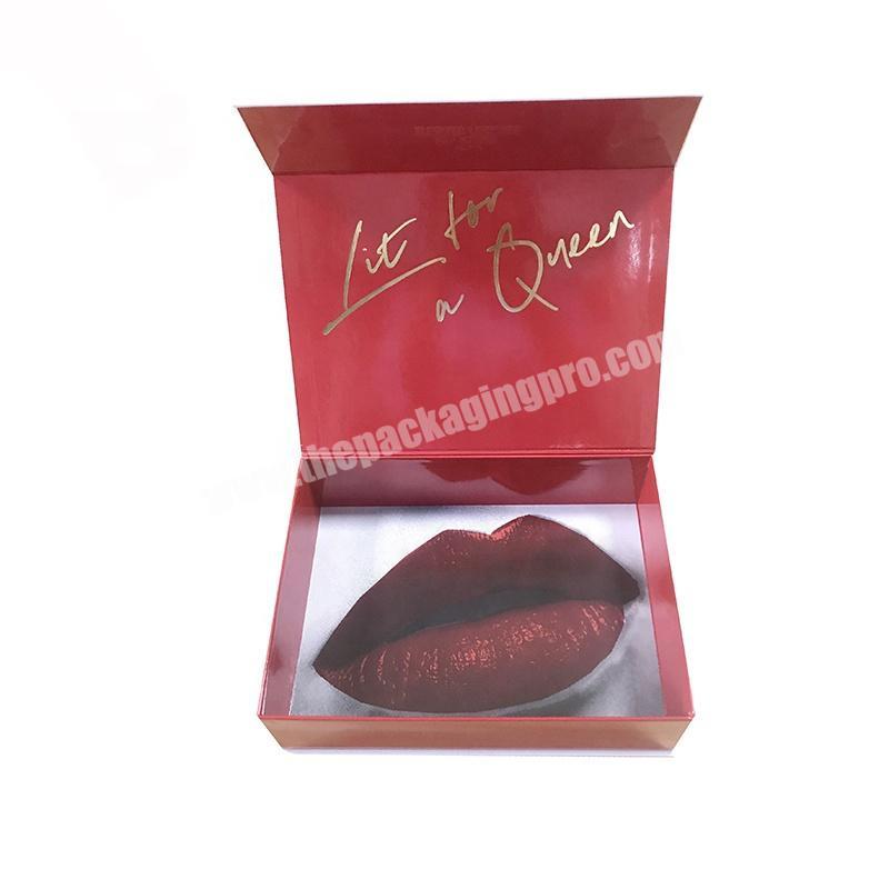 High Quality factory price red make up cosmetic lipstick Paper Gift Packaging Box