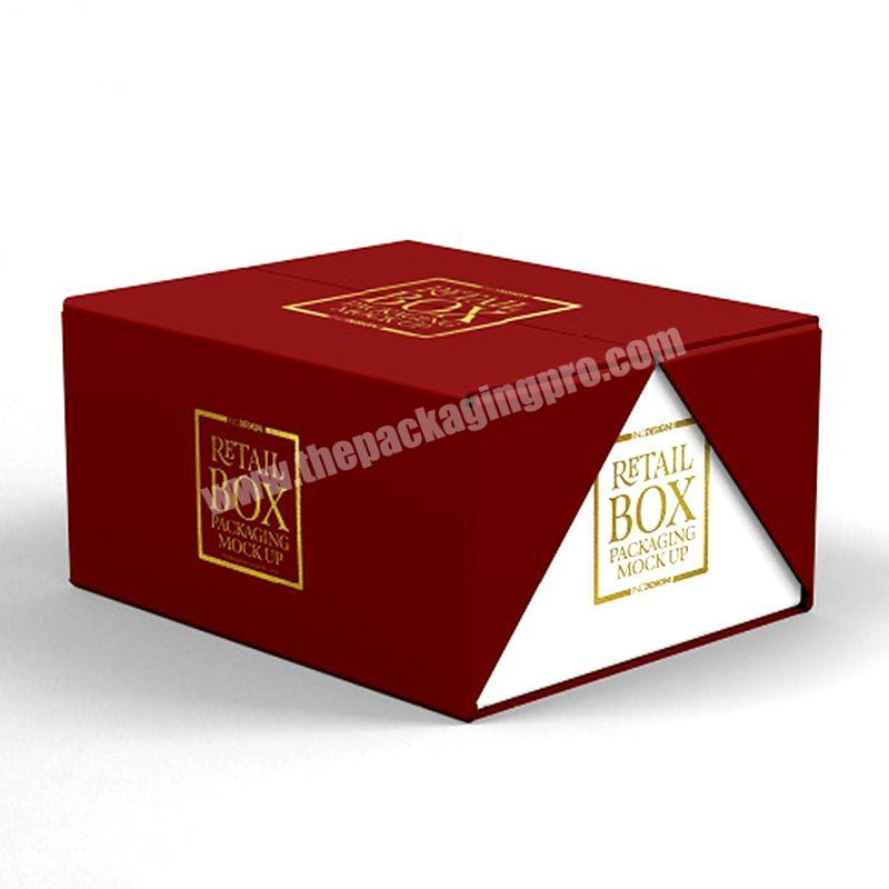 High Quality Fancy Luxury Two Doors Opening Jewelry Cosmetic Set Gift Packaging Box with Custom Logo Printed