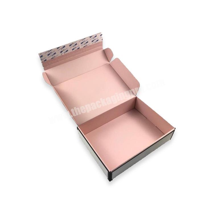 High Quality Foldable Tuck End Golden Supplier Pink Shipping Mailer Box With Flowers