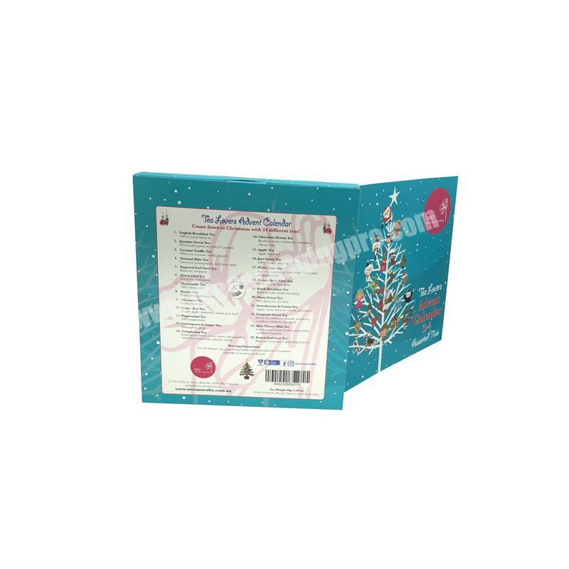 high quality gift blue custom advent calendar box