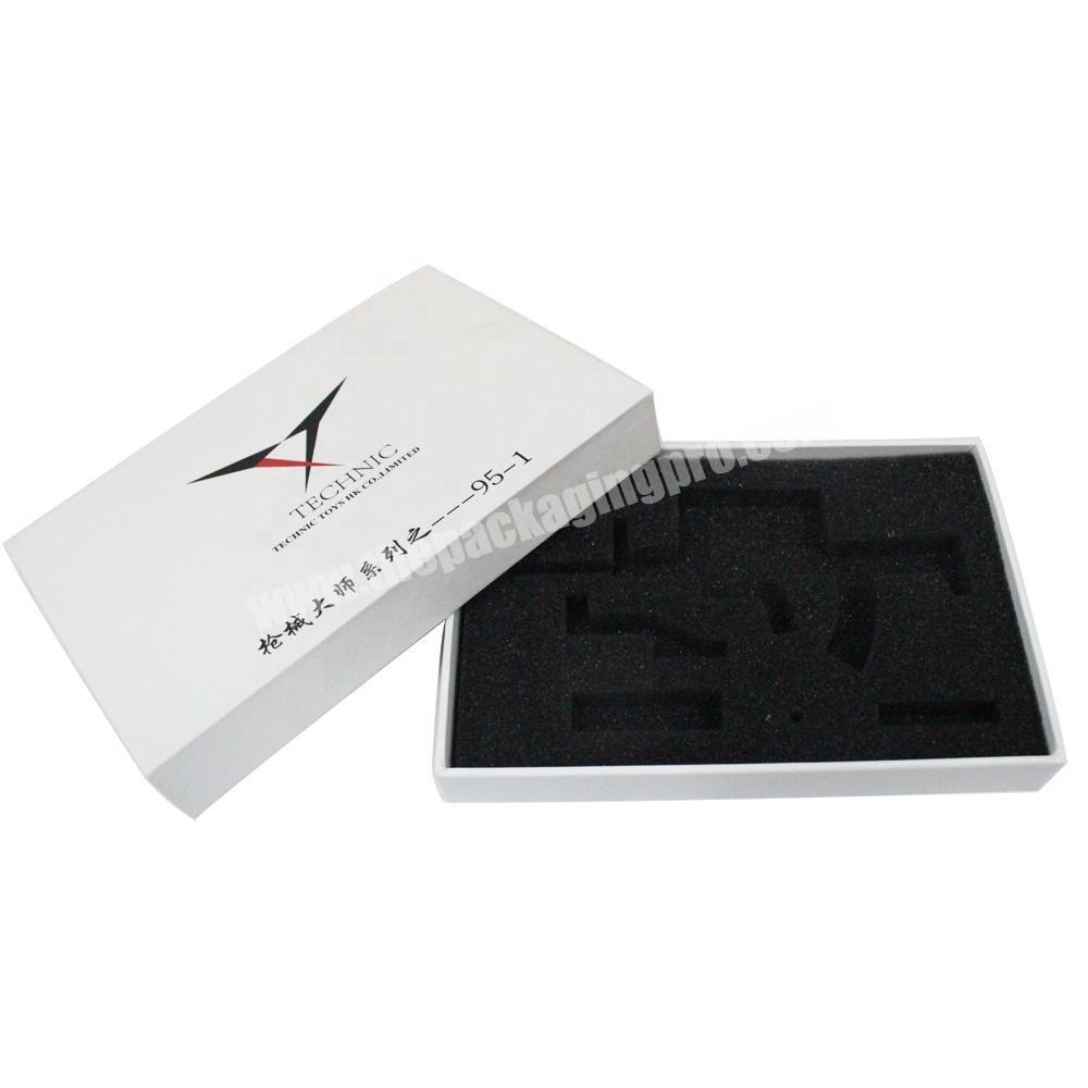 High Quality Gift Cardboard Box White With Lid Foam Inner Tray Box
