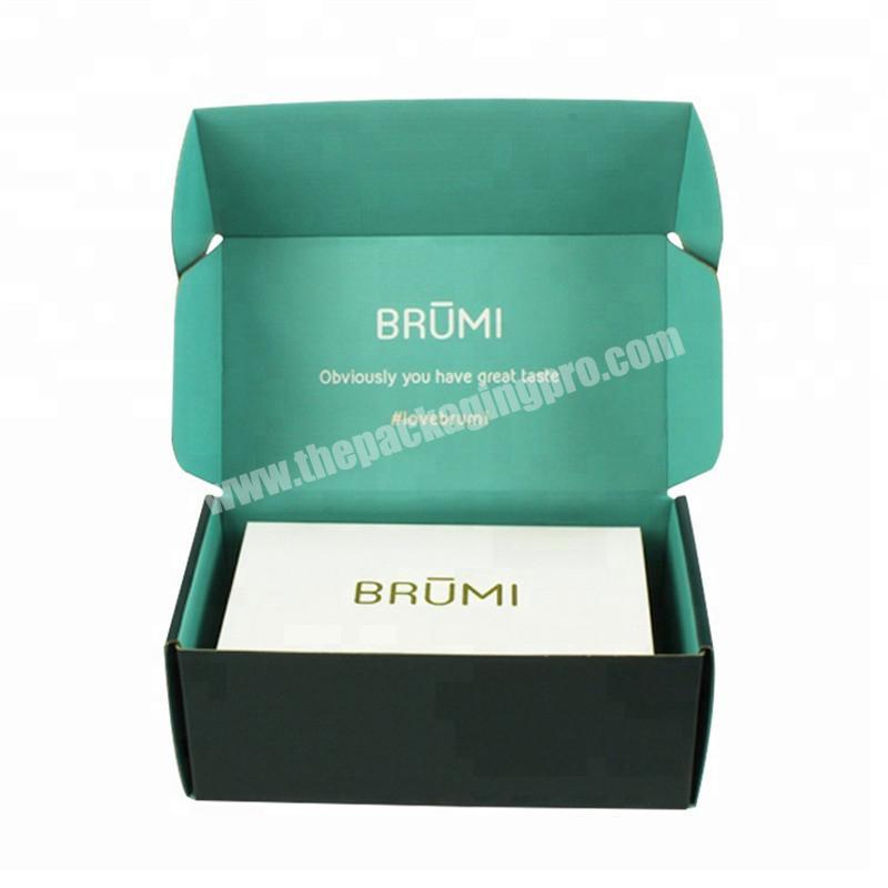 high quality green custom skincare mailer box