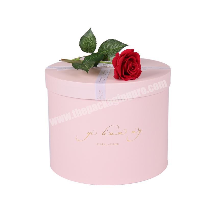 high quality home storage paper round waterproof gift rose flower box