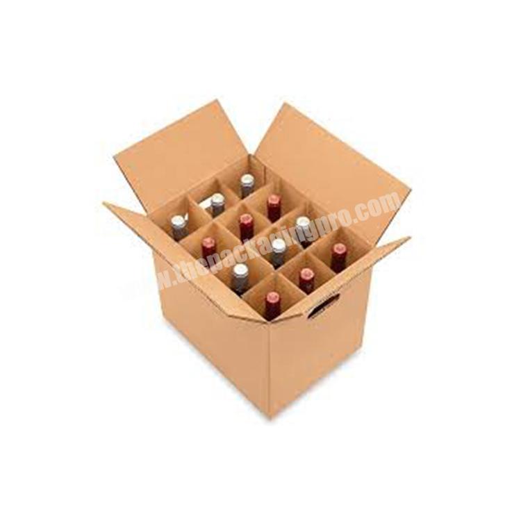 High quality homemade cardboard wine box 12 bottle