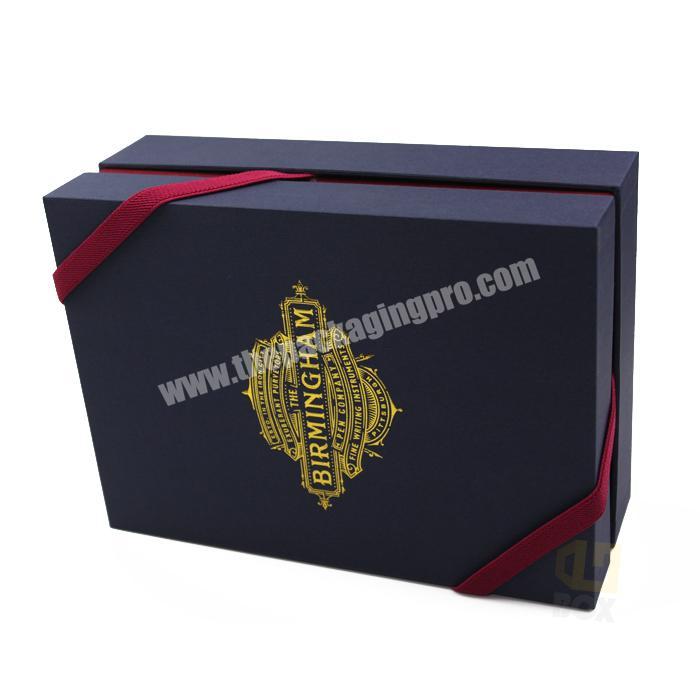 High Quality Hot Sale Packaging Book Shaped Paper Cardboard  Box With Gold Hotstamp Logo And Inner Material