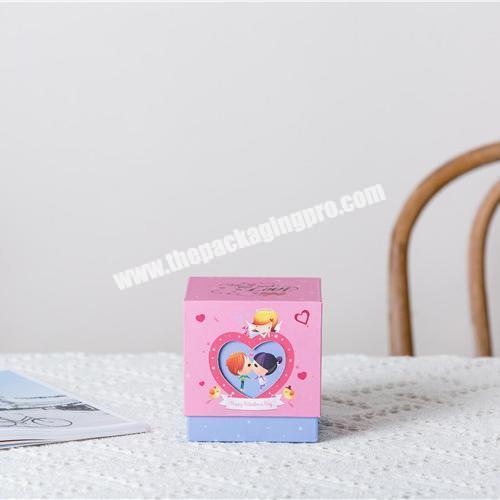 High quality hotsale colorful custom attractive wedding party valentine's day heart shape paper packing gift box