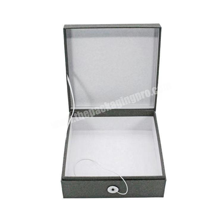 Factory High Quality Keepsake Storage Box Square Shape Handmade Flip Lid Gift Packing Box Luxury Gray Big Gift Box For Gift