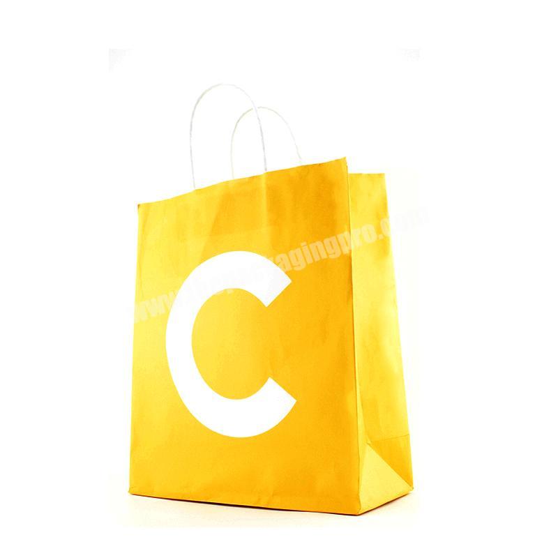 High Quality Kraft Paper Bag Reusable Eco Friendly Shopping Bag Food Packaging Takeout Tote Bags