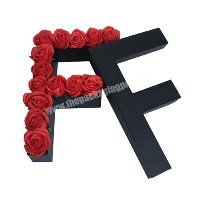 High Quality Letter Shaped Flower Packaging Gift Box