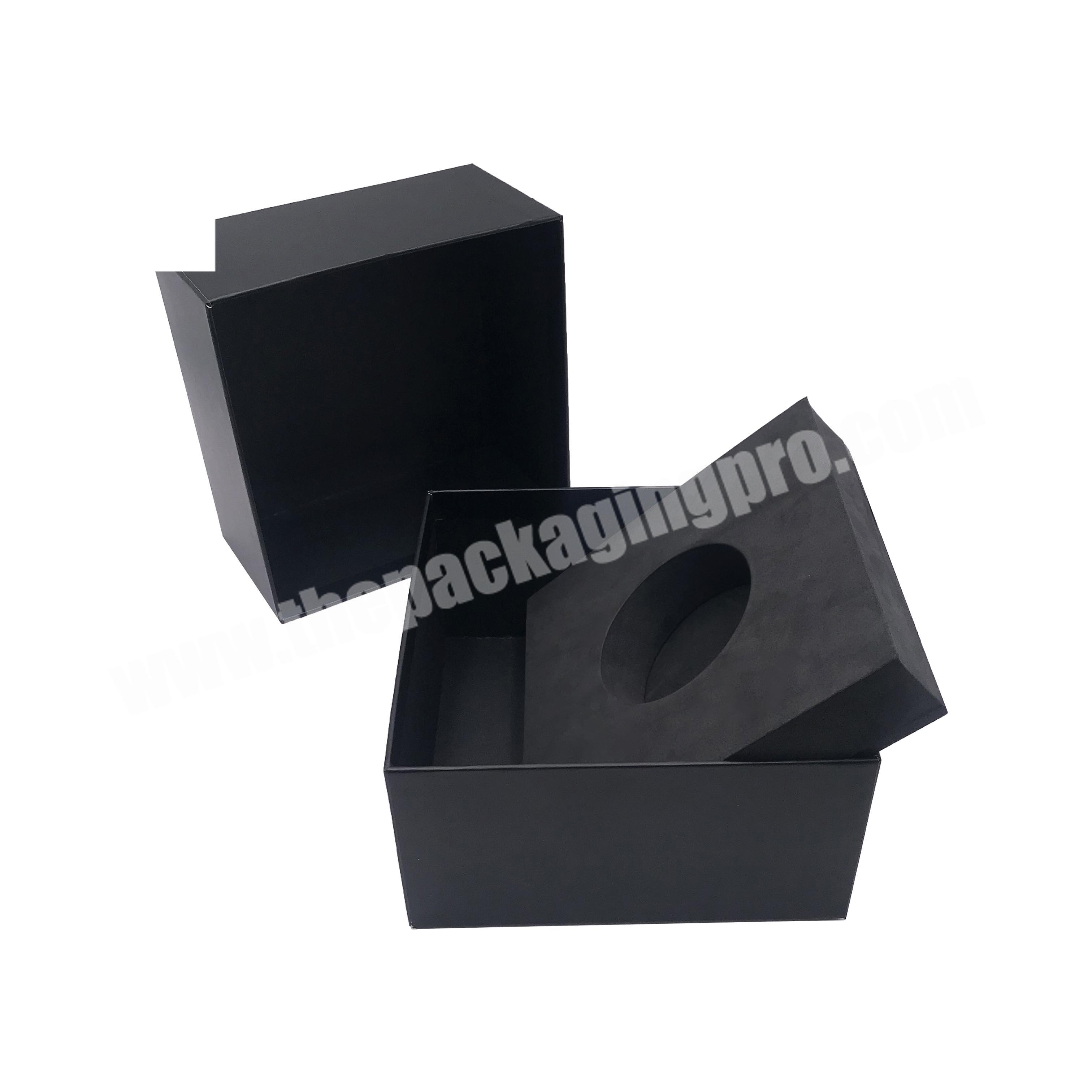 High Quality Logo Printing black cardboard tube for packaging boxes