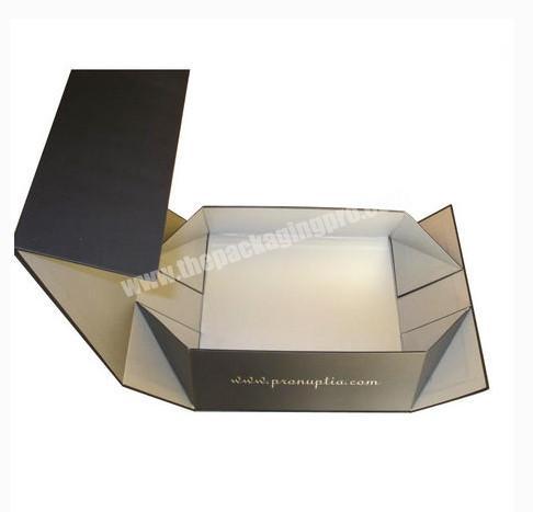 high quality low cost custom printed magnetic folding flat paper gift box