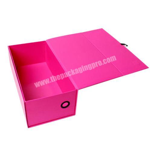 High quality luxury cardboard magnetic folding custom packaging shoe box
