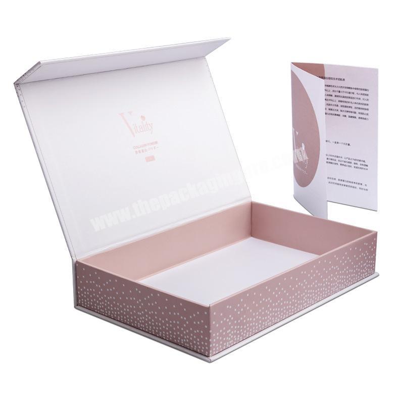 High quality luxury custom empty foldable large magnetic gift box no ribbon