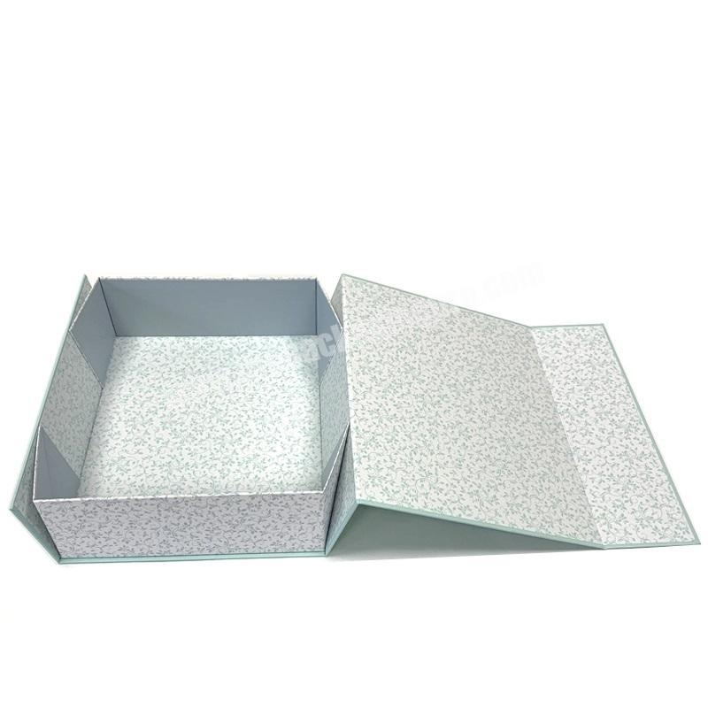 High quality luxury custom white magnetic folding gift packaging box
