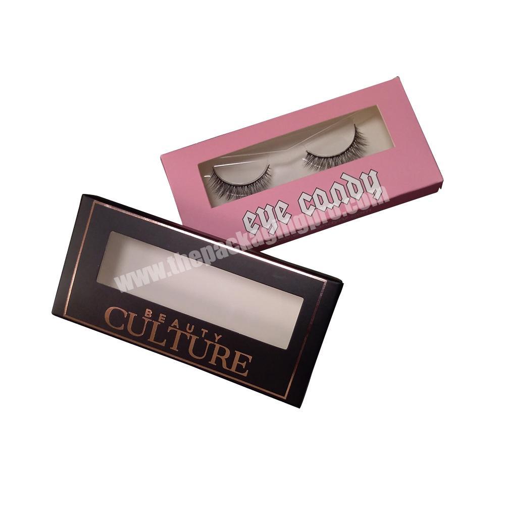 High Quality Luxury Tuck Top Eyelash Packaging Paper Box With PET Window