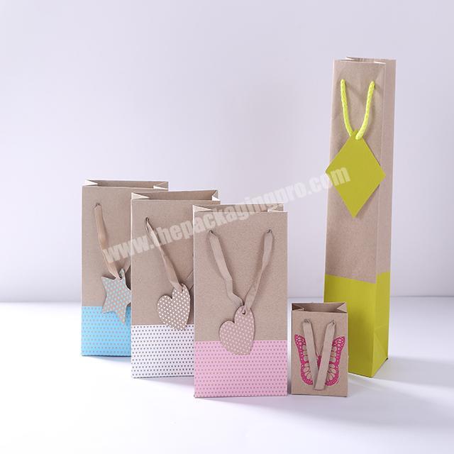 High Quality OEM Design Paper Small Gift Bag With Ribbon Handles