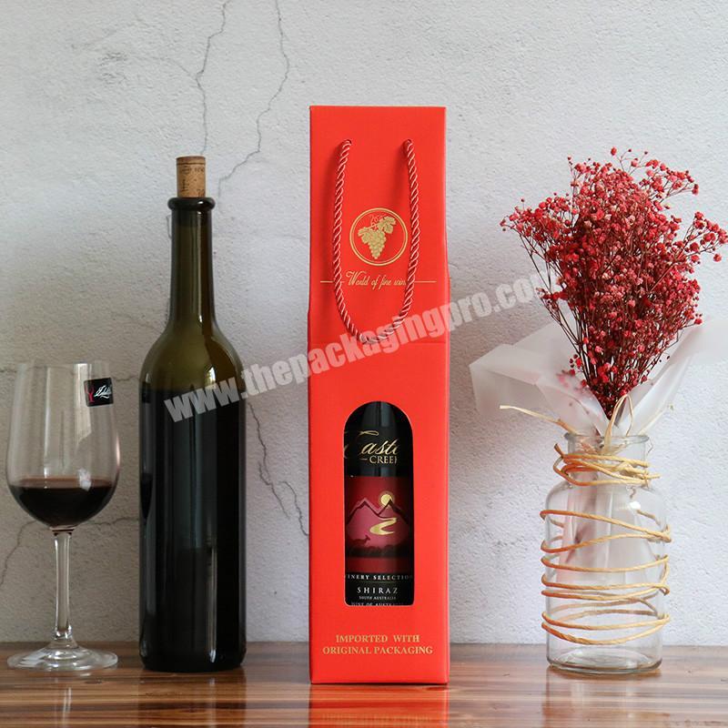 High quality package red wine paper cardboard packaging gift boxes with logo