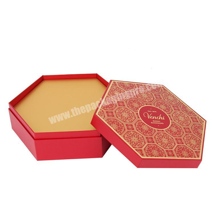high quality packaging cardboard boxes hexagonal luxury cake boxes
