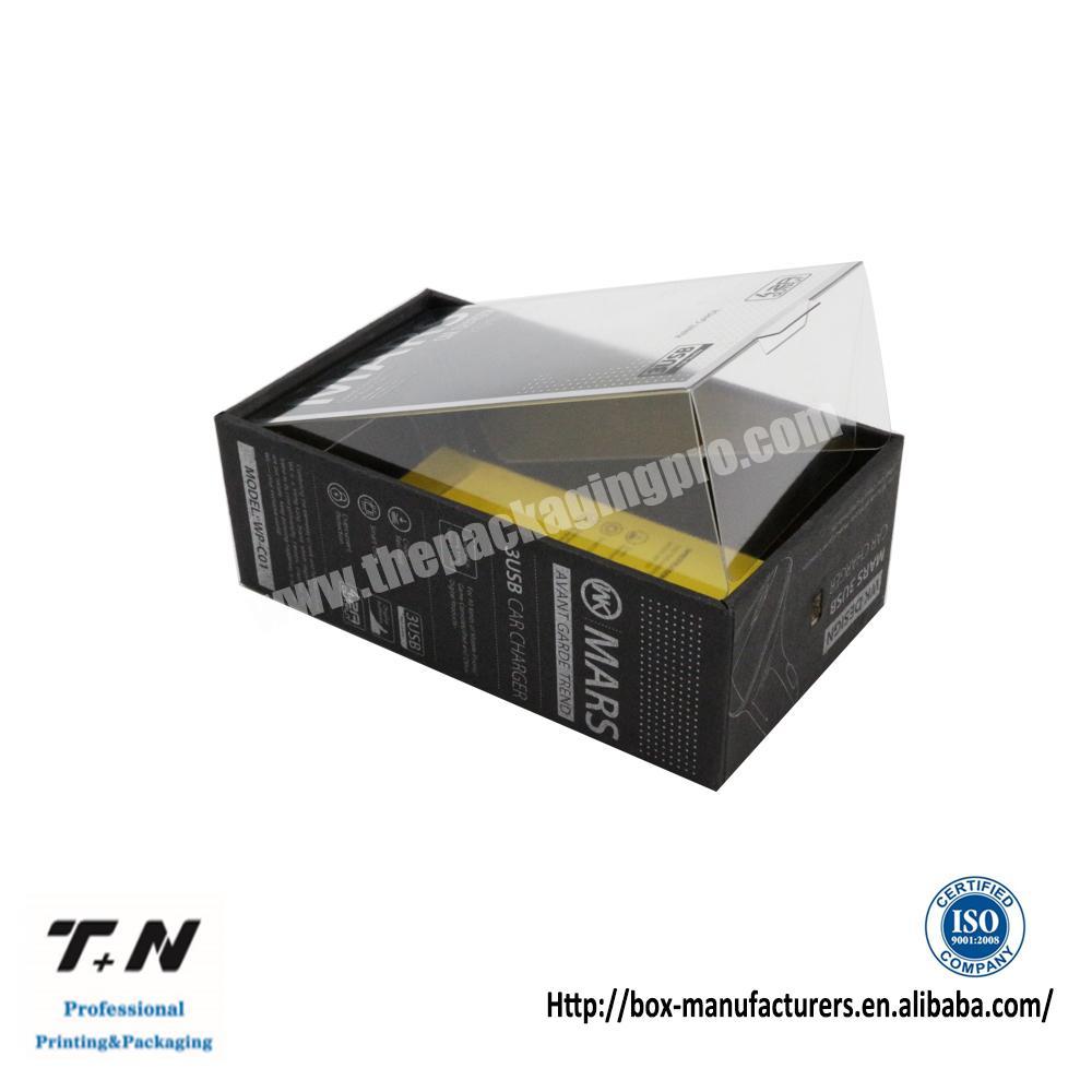 High quality paper electronic packaging box with PVC window