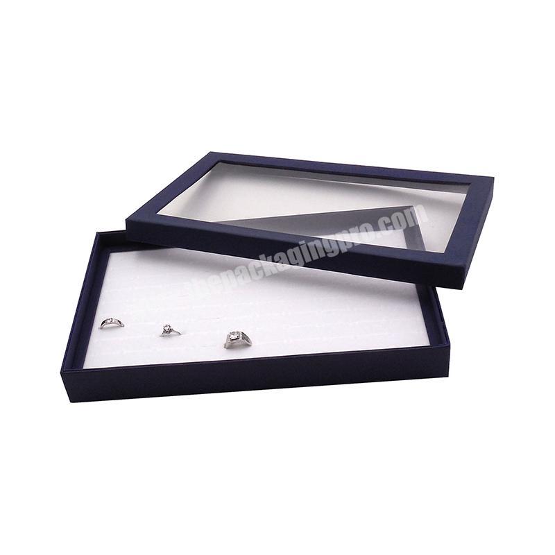 High Quality Paper Jewelry Display Shelf Rings Display Boxes Rings Storage Case Caskets For Jewelry Show Case